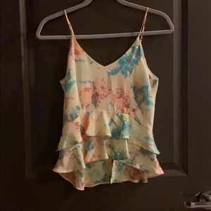 Astr peplum tank top - XS